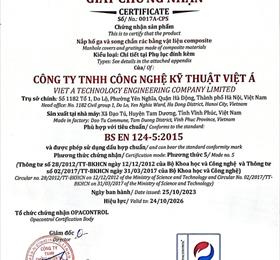 CHỨNG CHỈ CHẤT LƯỢNG BS-EN 124-1:2015